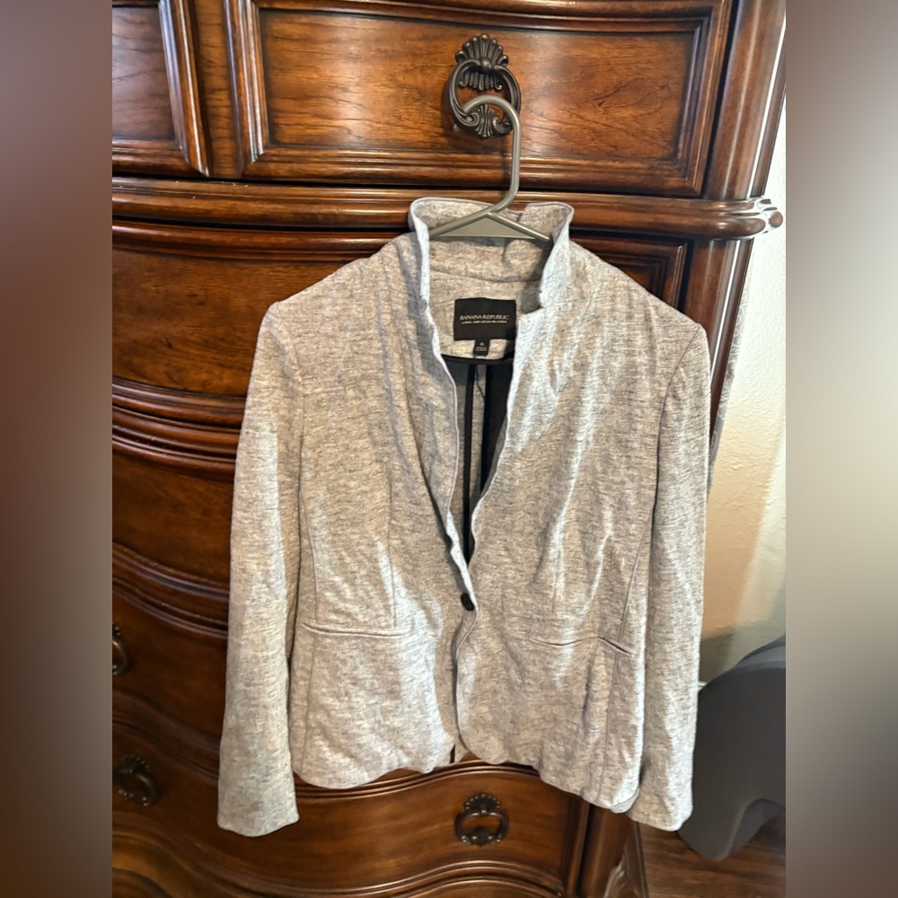 Banana Republic Heather Gray Women's Blazer